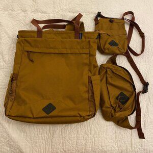 United by Blue 25L Convertible Carryall Fanny Pack Water Bottle Holder Bundle